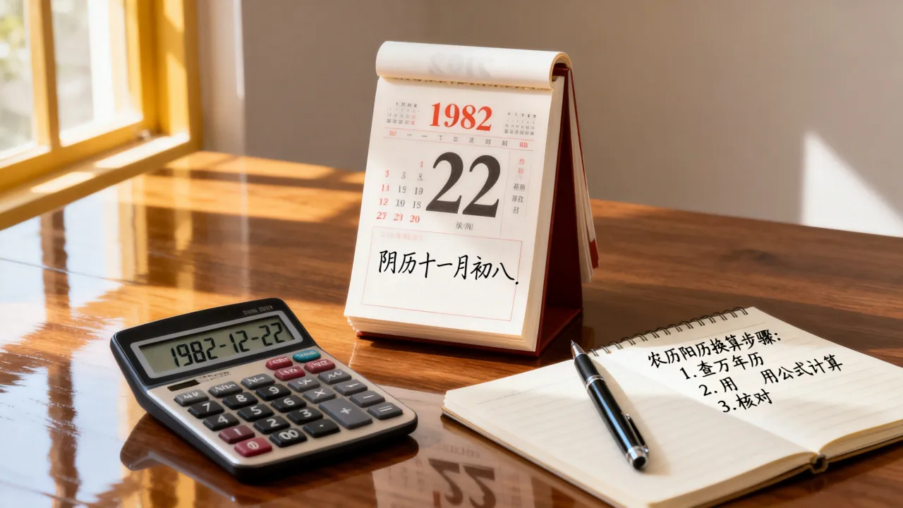 1982年12月22日阴历是几月几号,农历阳历怎么换算 1982年12月22日阴历是几月几号,农历阳历怎么换算