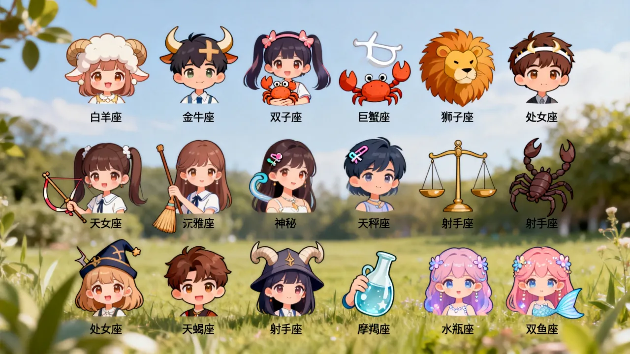 十二星座卡通头像怎么选，十二星座专属卡通头像哪个好看