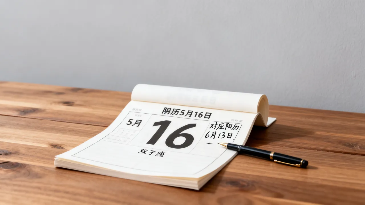 阴历5月16日是什么星座,对应阳历是几月几日 阴历5月16日是什么星座,对应阳历是几月几日