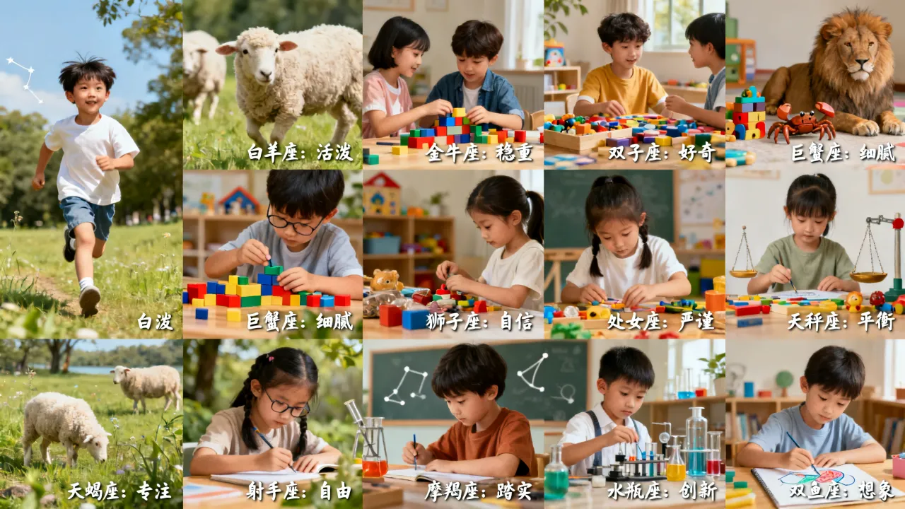如何正确教育十二星座孩子，不同星座性格特点怎么管？