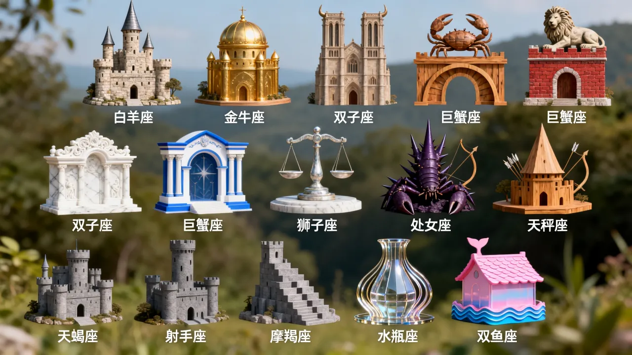 十二星座的城堡长什么样,十二星座专属城堡有哪些? 十二星座的城堡长什么样,十二星座专属城堡有哪些?