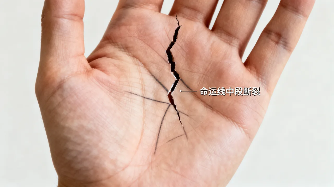 命运线中段断裂代表什么?手相怎么看 命运线中段断裂代表什么?手相怎么看