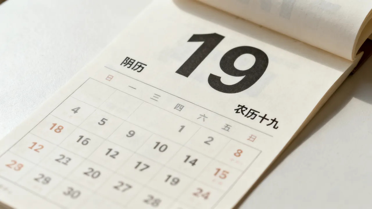 阴历19是几号，农历十九是阳历几月几号