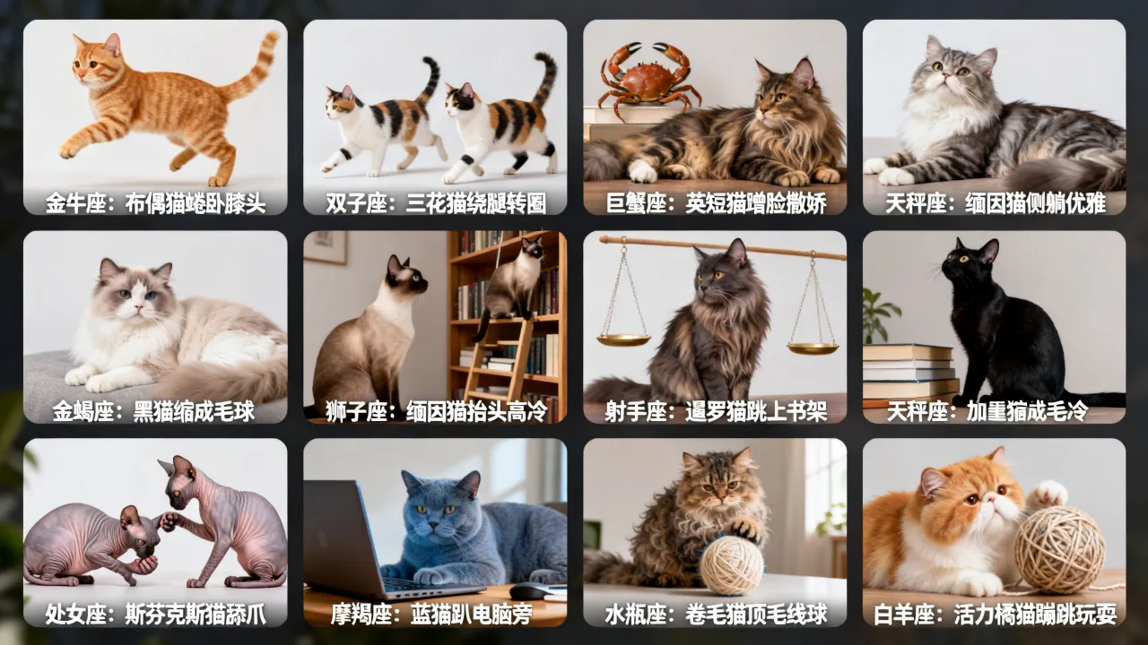 十二星座遇到猫猫会怎样?星座与猫咪的奇妙缘分 十二星座遇到猫猫会怎样?星座与猫咪的奇妙缘分
