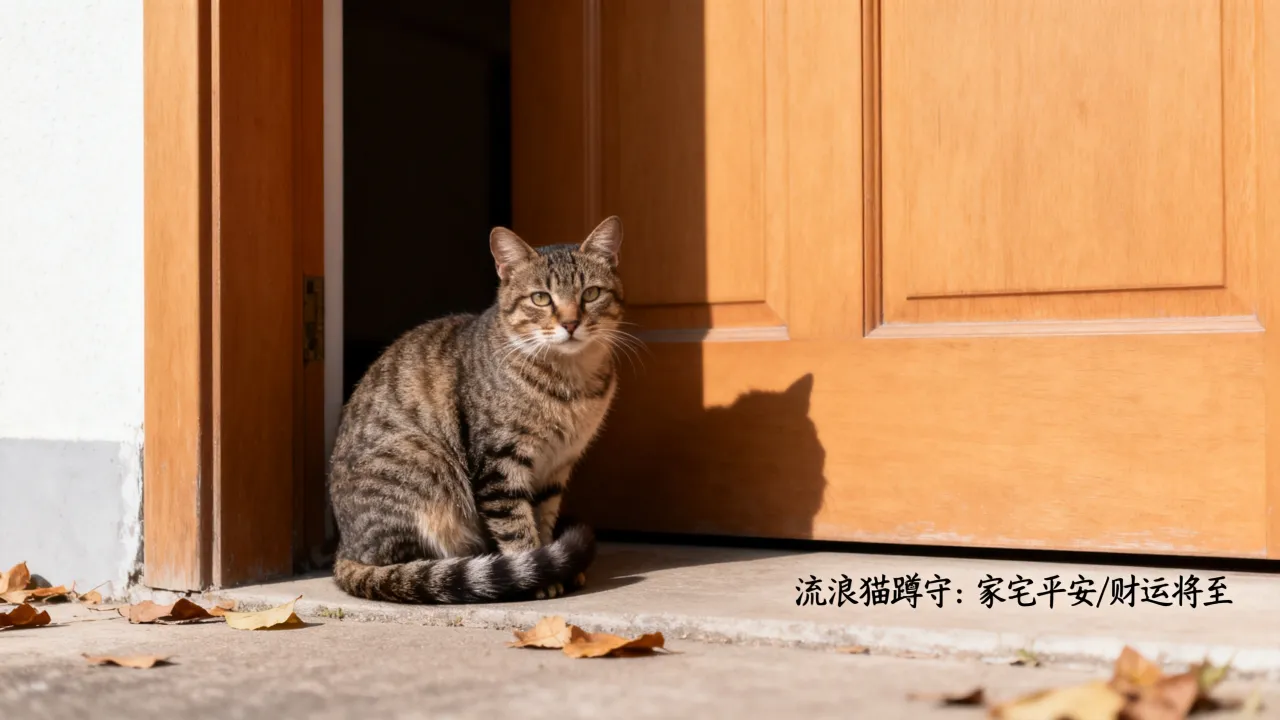 猫在门口吉凶怎么说，流浪猫蹲家门口预示什么征兆
