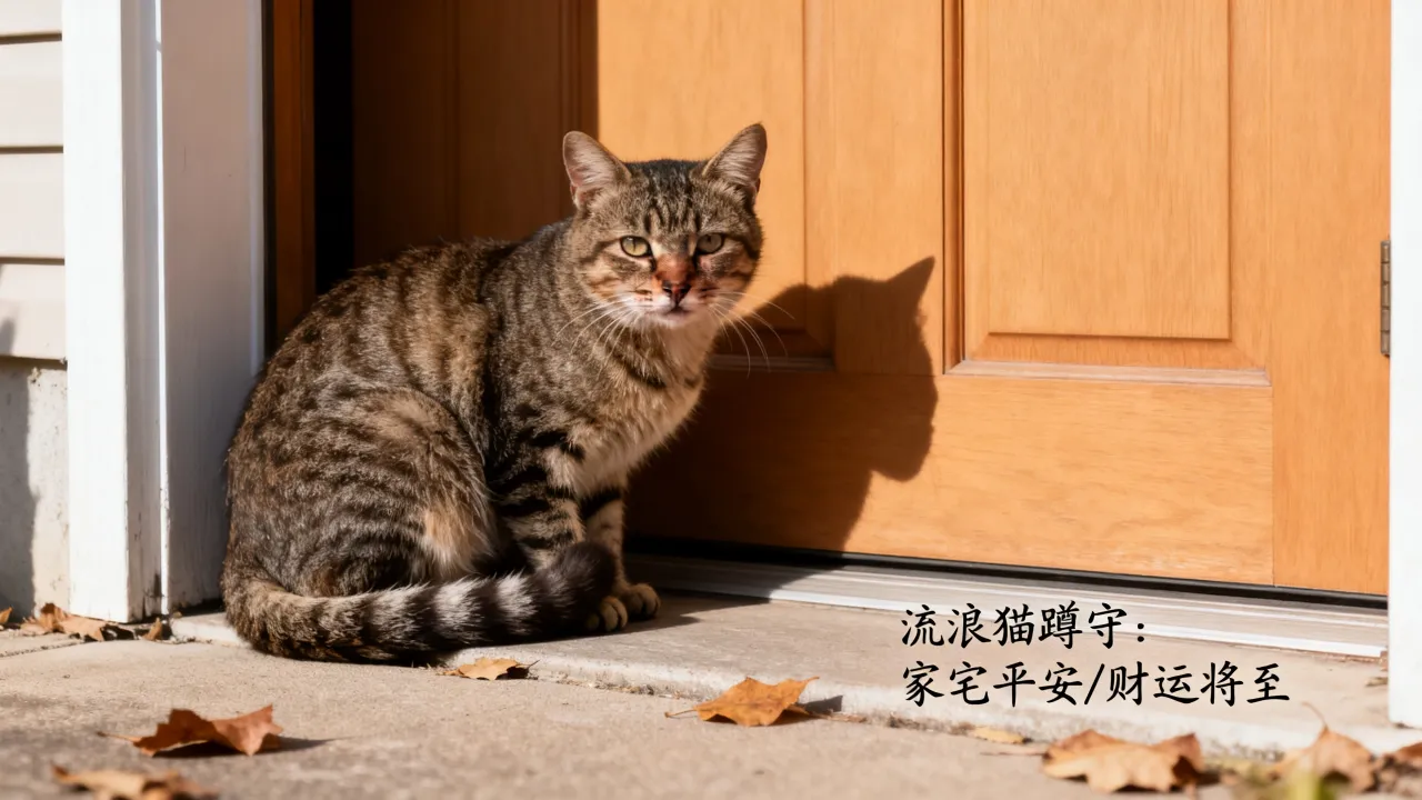 猫在门口吉凶怎么说，流浪猫蹲家门口预示什么征兆