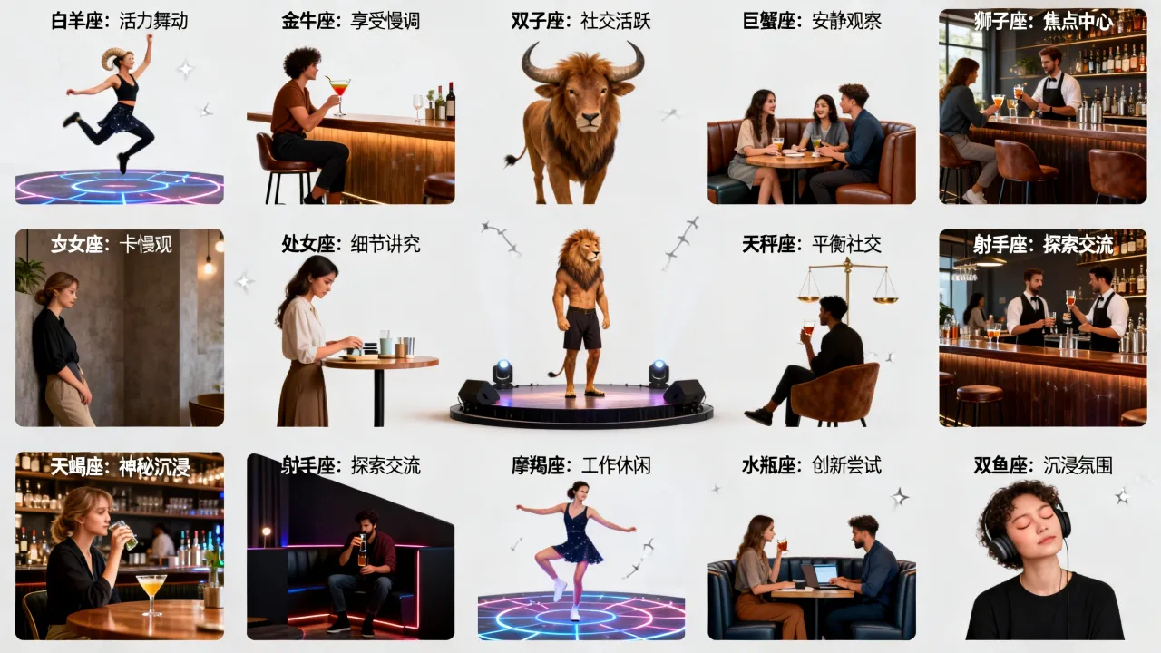 十二星座泡吧时是什么样，哪个星座最爱去酒吧？