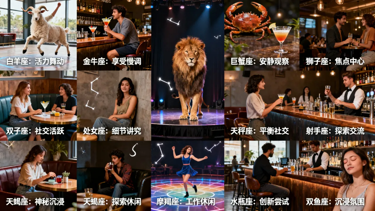 十二星座泡吧时是什么样，哪个星座最爱去酒吧？