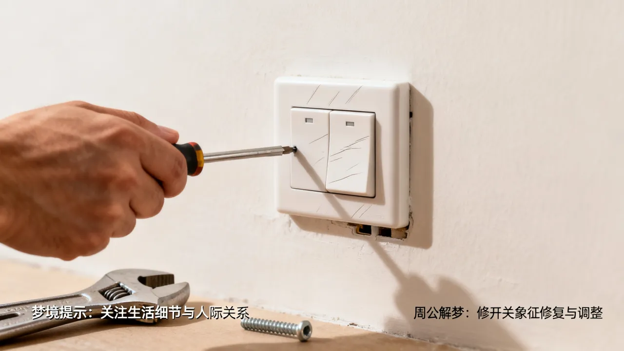 梦到修开关是什么兆头？周公解梦梦见修开关预示什么好不好
