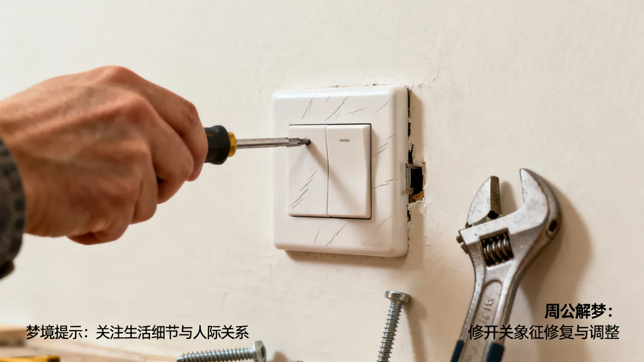 梦到修开关是什么兆头？周公解梦梦见修开关预示什么好不好