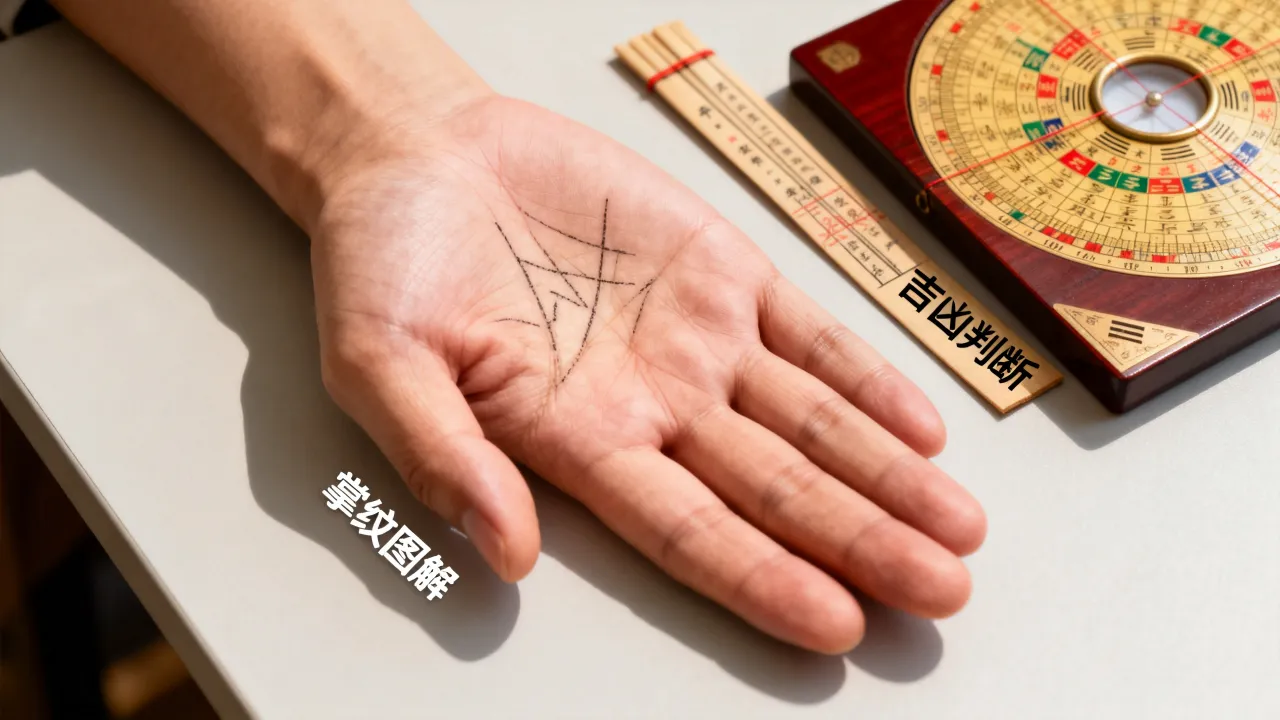 掌法算卦怎么看吉凶，手相算命掌纹图解大全准吗