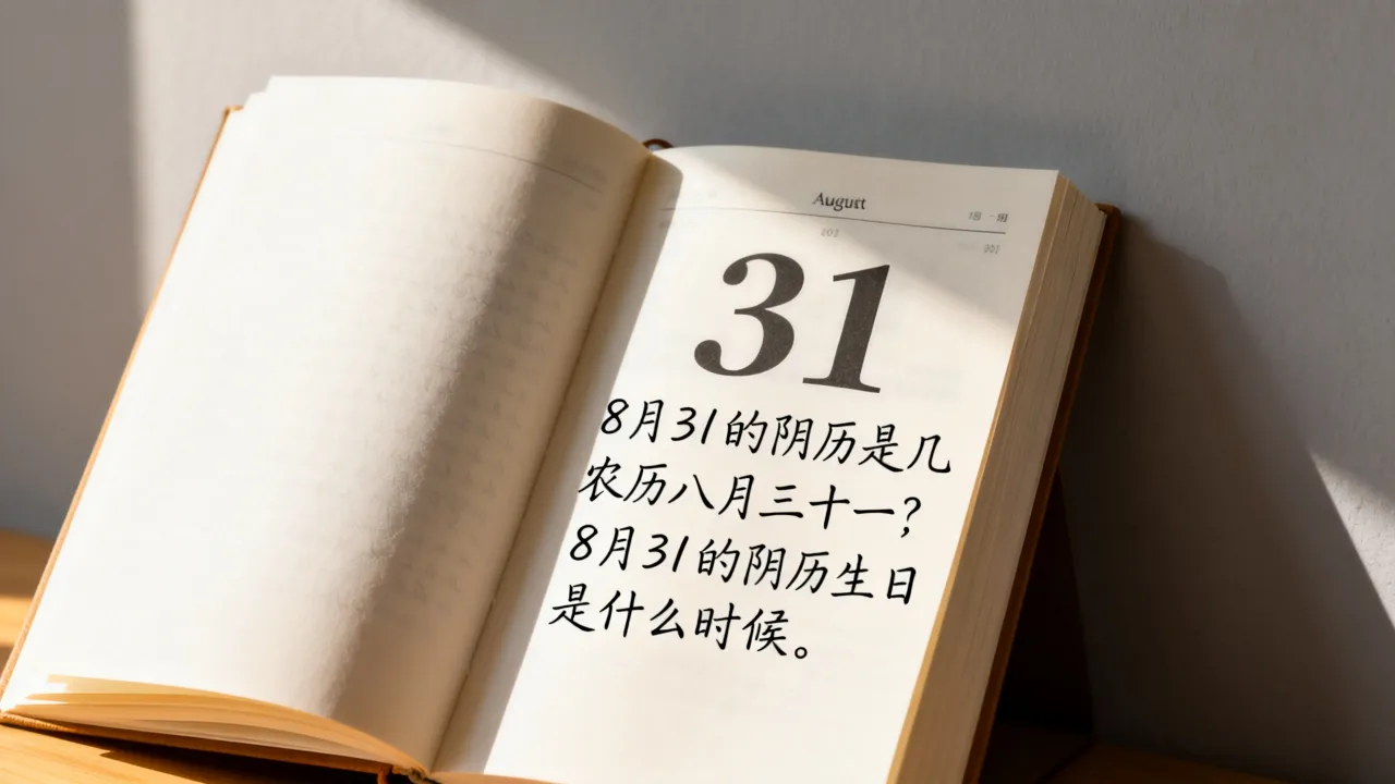 8月31的阴历是几月几号?农历八月三十一,8月31的阴历生日是什么时候。 8月31的阴历是几月几号?农历八月三十一,8月31的阴历生日是什么时候。