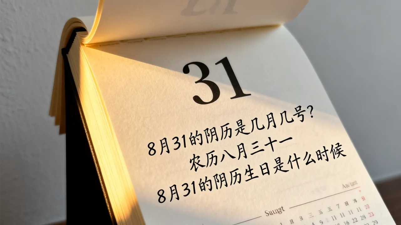 8月31的阴历是几月几号?农历八月三十一,8月31的阴历生日是什么时候。 8月31的阴历是几月几号?农历八月三十一,8月31的阴历生日是什么时候。