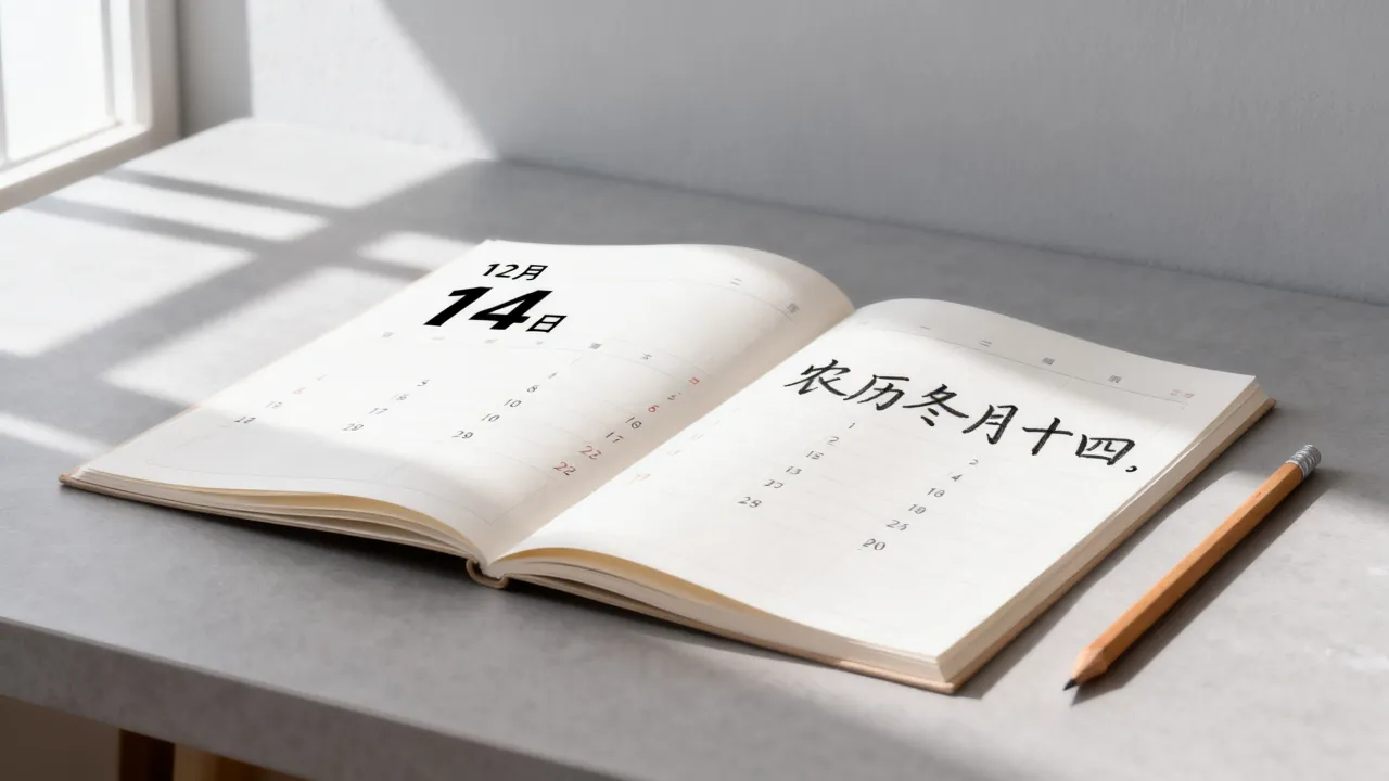 12月14日阴历是什么日子,农历冬月十四对应公历几号 12月14日阴历是什么日子,农历冬月十四对应公历几号