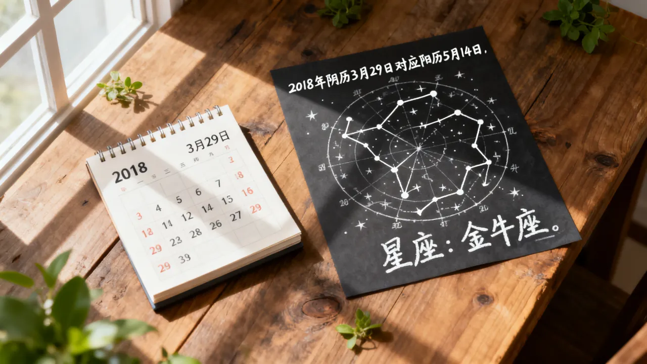 2018阴历3.29是阳历几号,农历三月二十九是什么星座? 2018阴历3.29是阳历几号,农历三月二十九是什么星座?