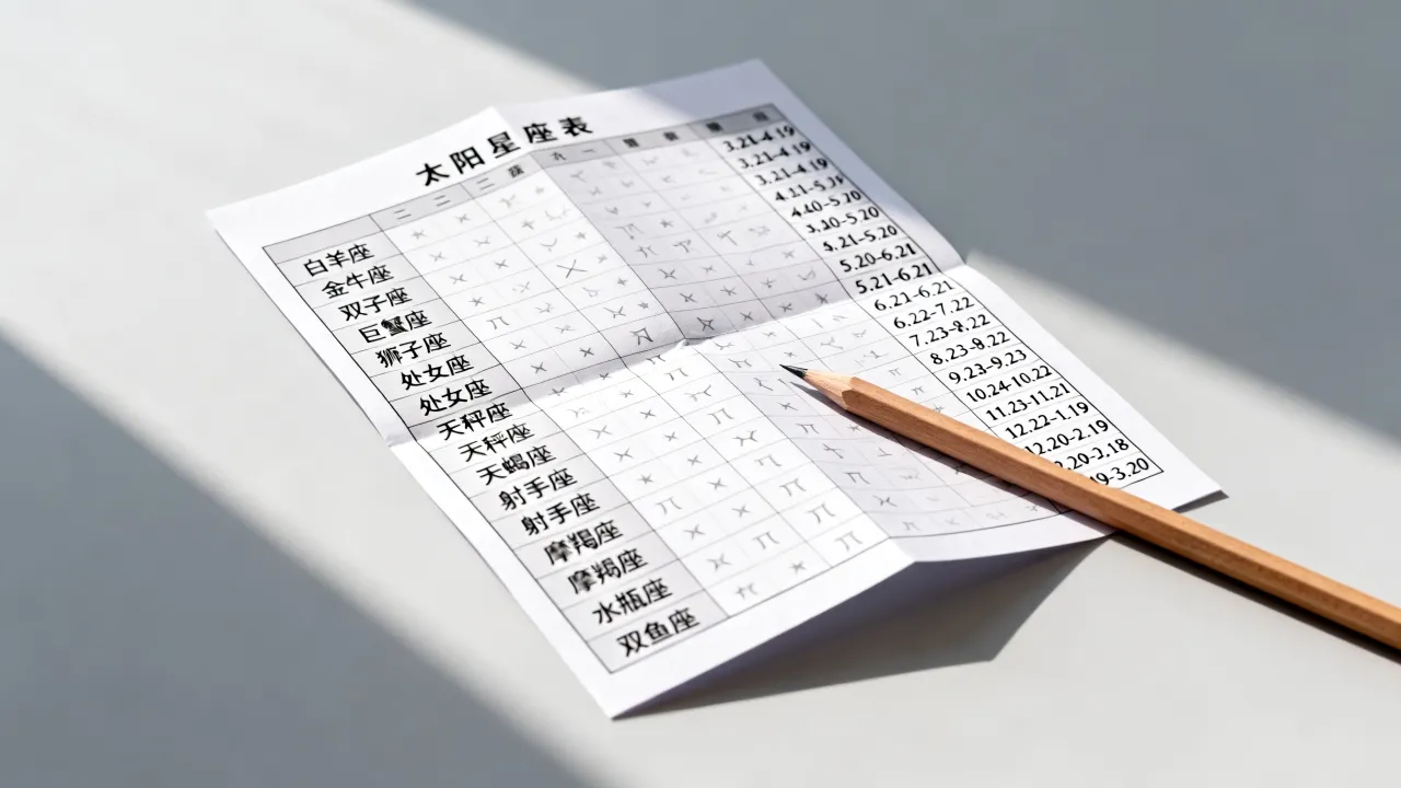 十二星座的太阳星座表是什么？太阳星座怎么查