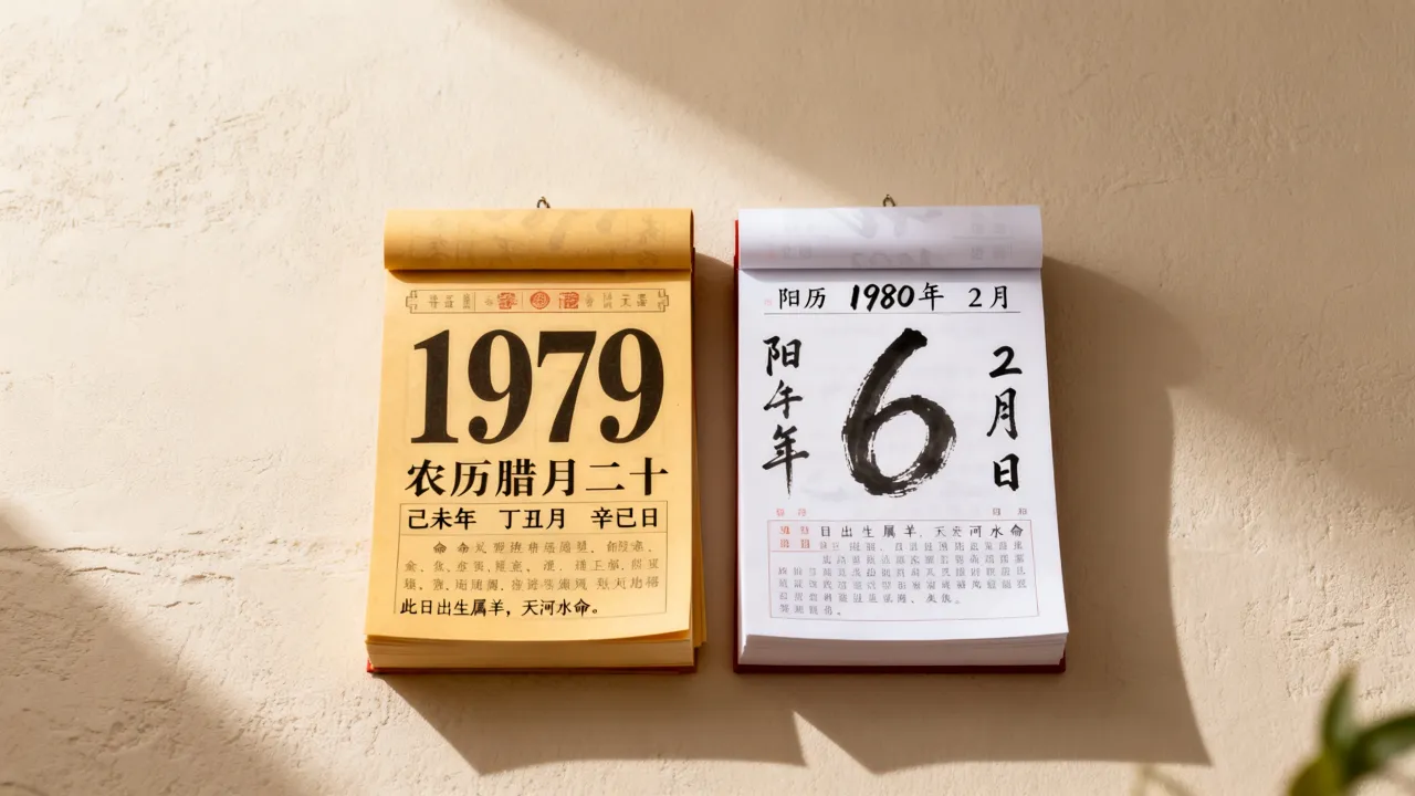 1979年农历腊月二十是阳历几月几号，什么命