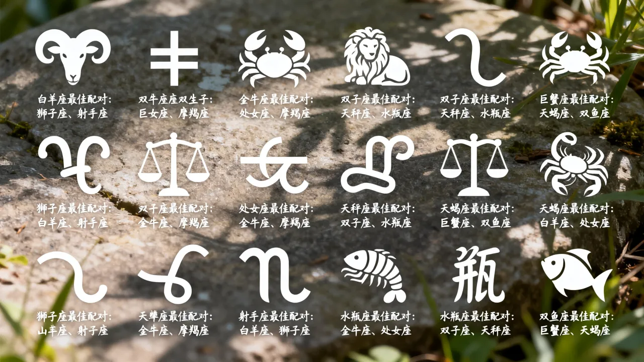 十二星座最佳配对星座有哪些？十二星座最佳配对表是什么？