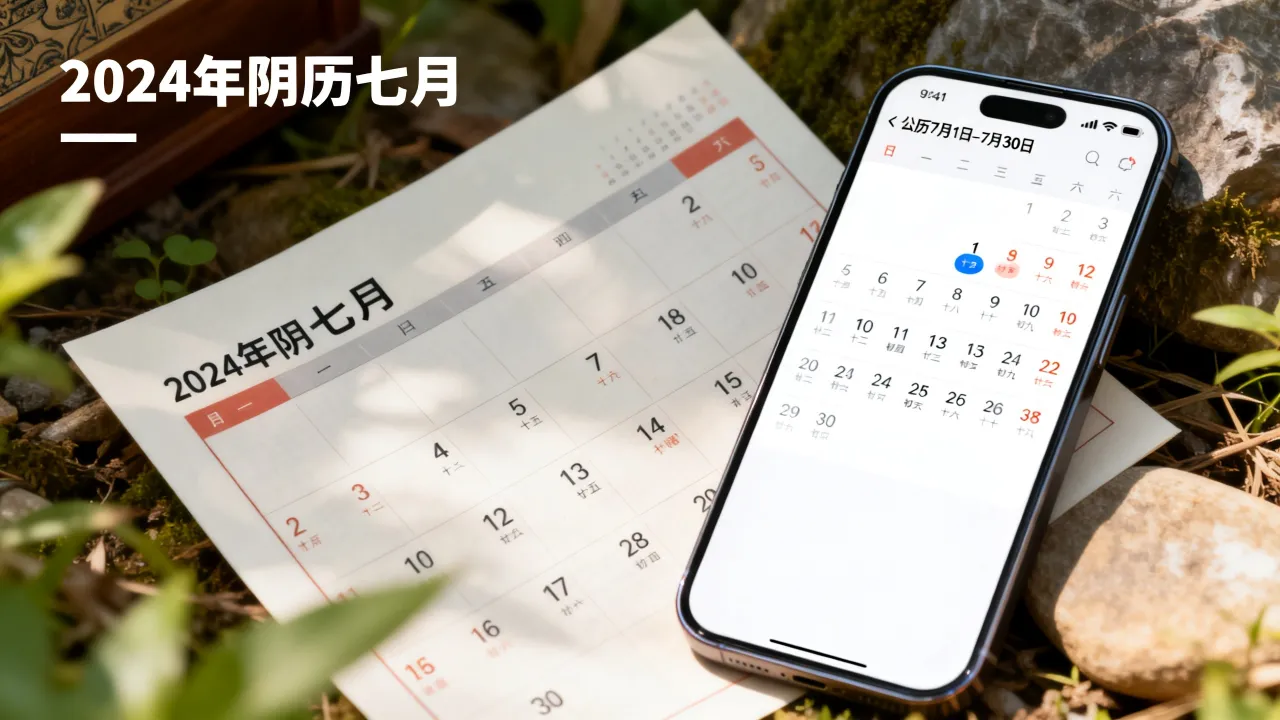 7月阴历日历怎么查?2024年阴历七月对应公历几天 7月阴历日历怎么查?2024年阴历七月对应公历几天