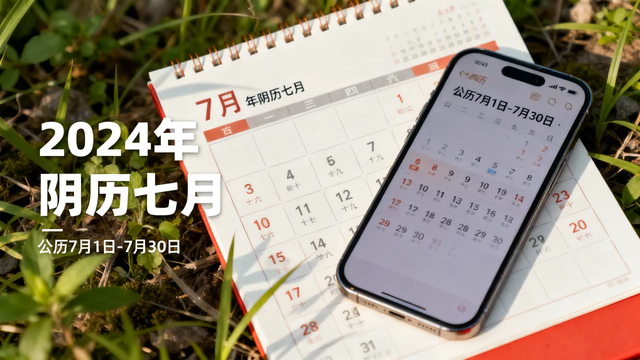 7月阴历日历怎么查?2024年阴历七月对应公历几天 7月阴历日历怎么查?2024年阴历七月对应公历几天