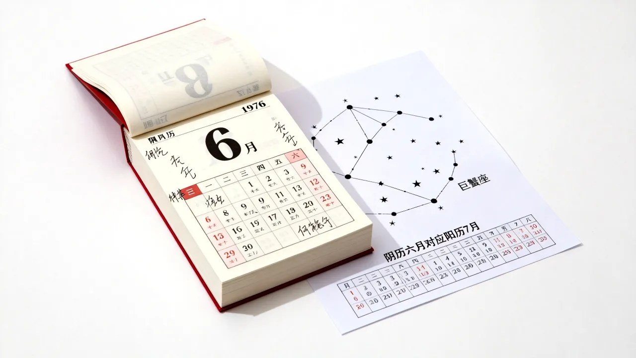 1976年阴历6月是什么星座,阴历六月是阳历几月几号? 1976年阴历6月是什么星座,阴历六月是阳历几月几号?