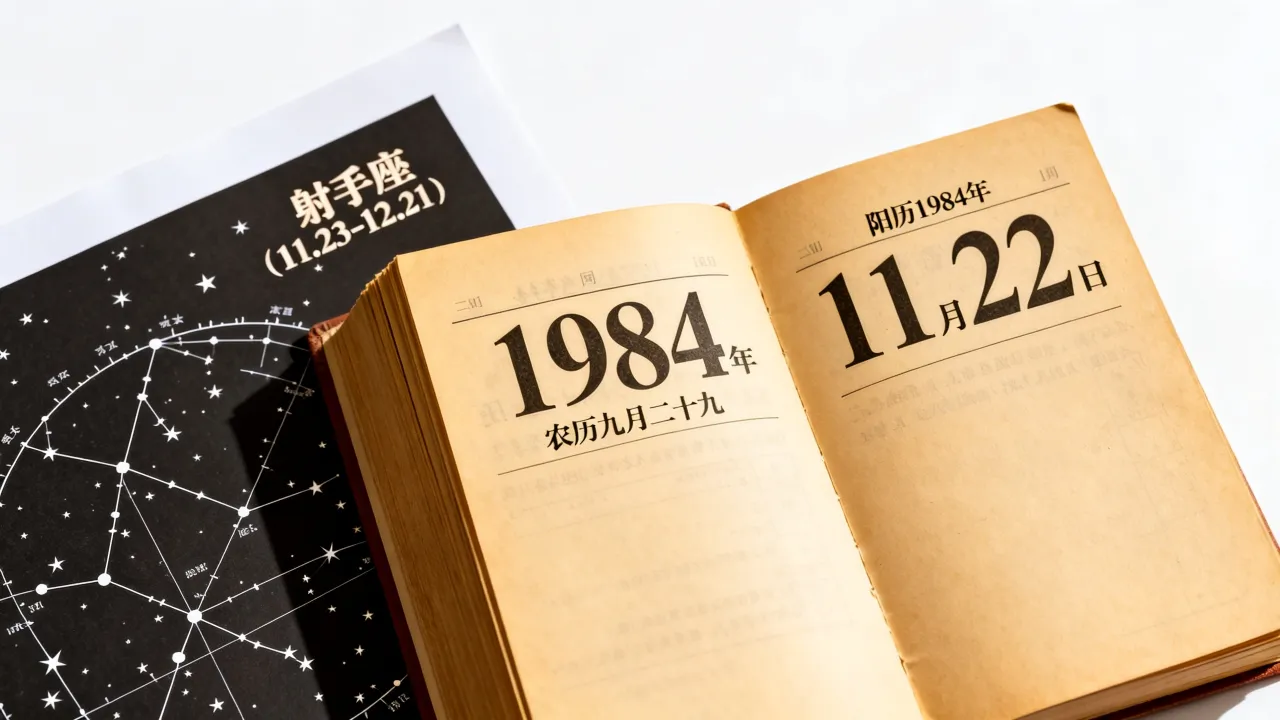 1984阴历0929是什么星座？农历九月二十九是阳历几号