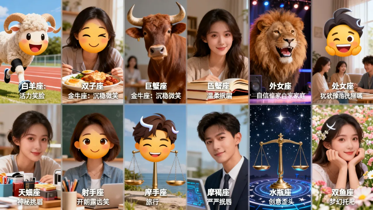 十二星座表情代表什么,十二星座专属表情包有哪些 十二星座表情代表什么,十二星座专属表情包有哪些