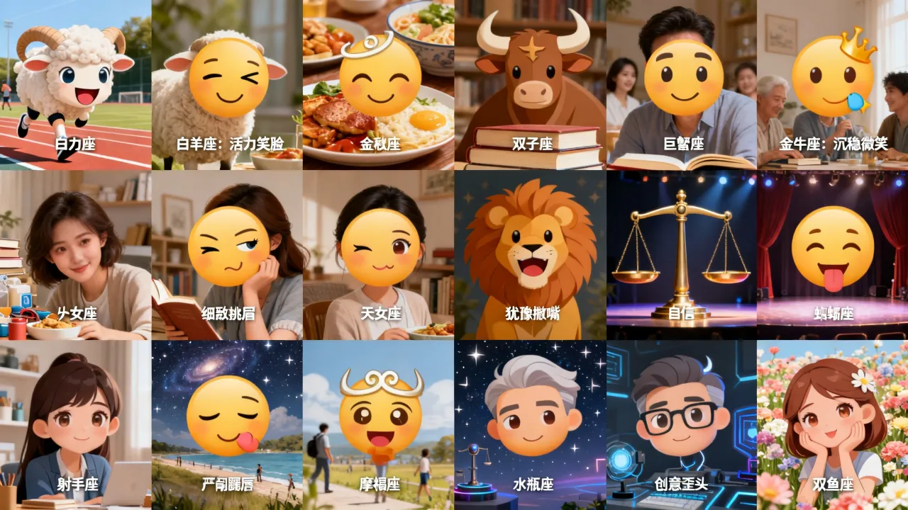 十二星座表情代表什么,十二星座专属表情包有哪些 十二星座表情代表什么,十二星座专属表情包有哪些