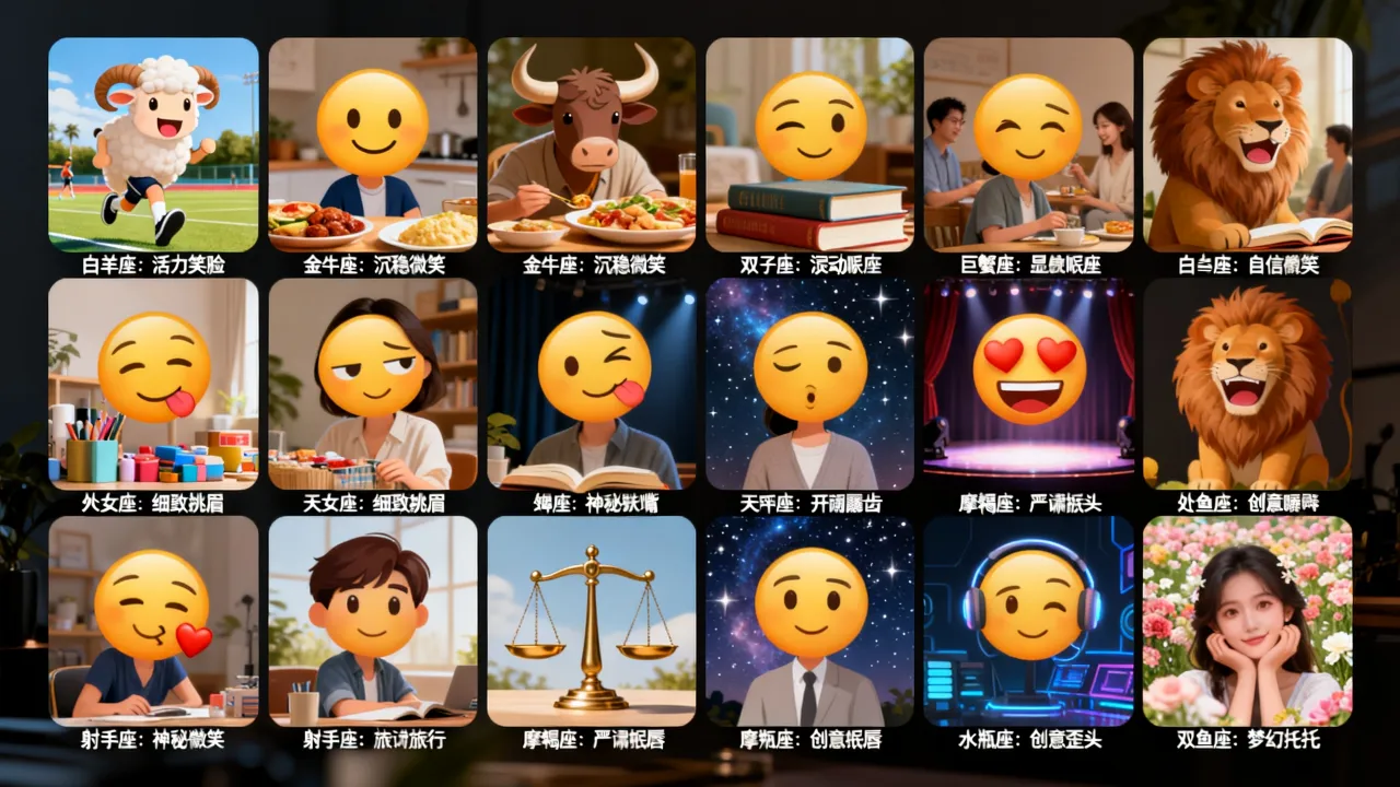 十二星座表情代表什么,十二星座专属表情包有哪些 十二星座表情代表什么,十二星座专属表情包有哪些