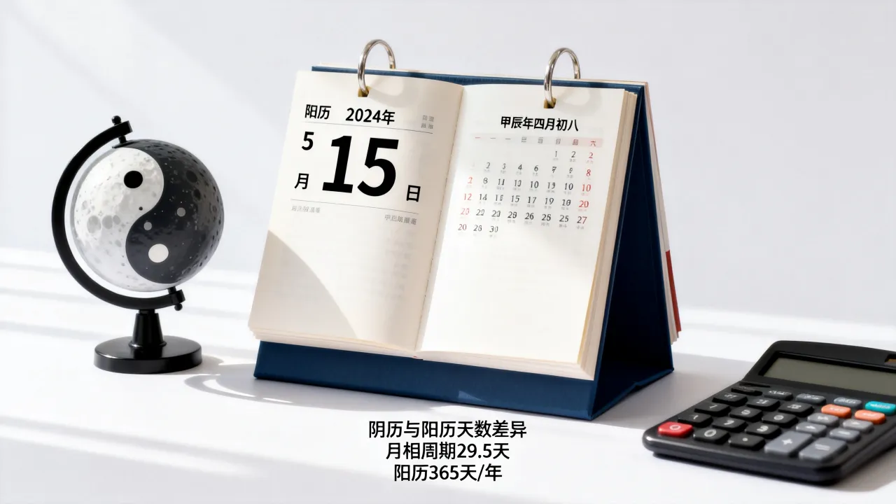 阴历比阳历慢几天，阴历和阳历相差多少天怎么计算