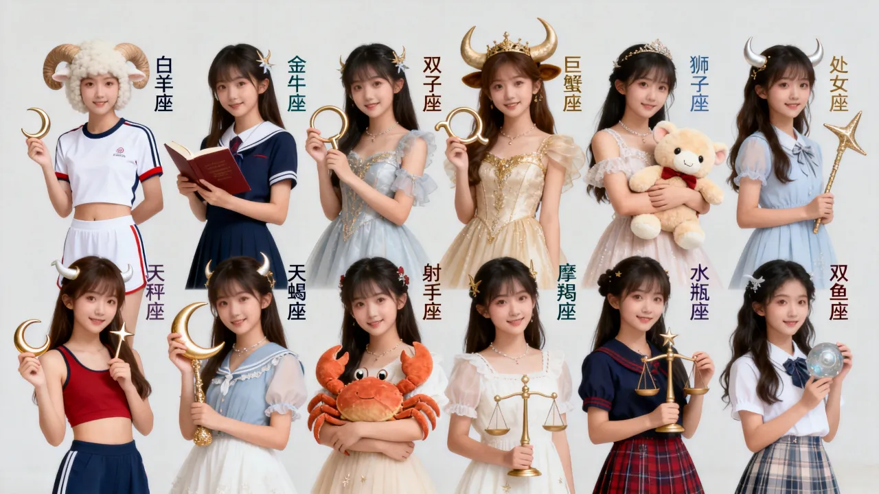 十二星座萌萌少女图片都有哪些?哪个星座最可爱? 十二星座萌萌少女图片都有哪些?哪个星座最可爱?