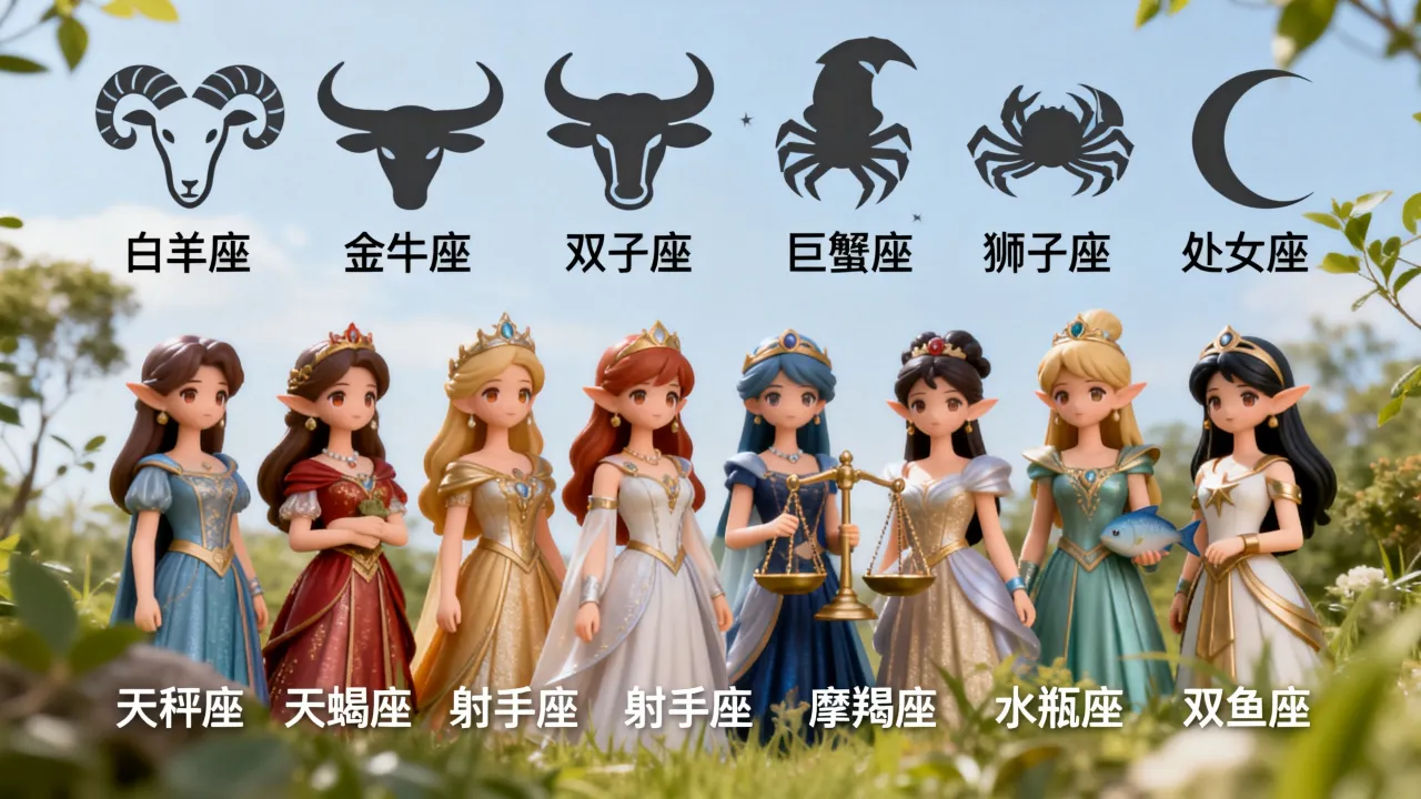十二星座公主图照片怎么画?十二星座公主照片大全 十二星座公主图照片怎么画?十二星座公主照片大全