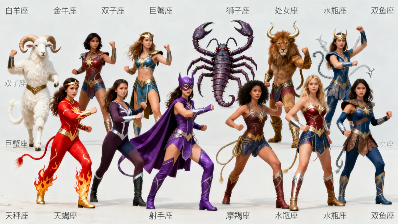 十二星座女超人谁最厉害?,十二星座女超人的战斗力排名 十二星座女超人谁最厉害?,十二星座女超人的战斗力排名