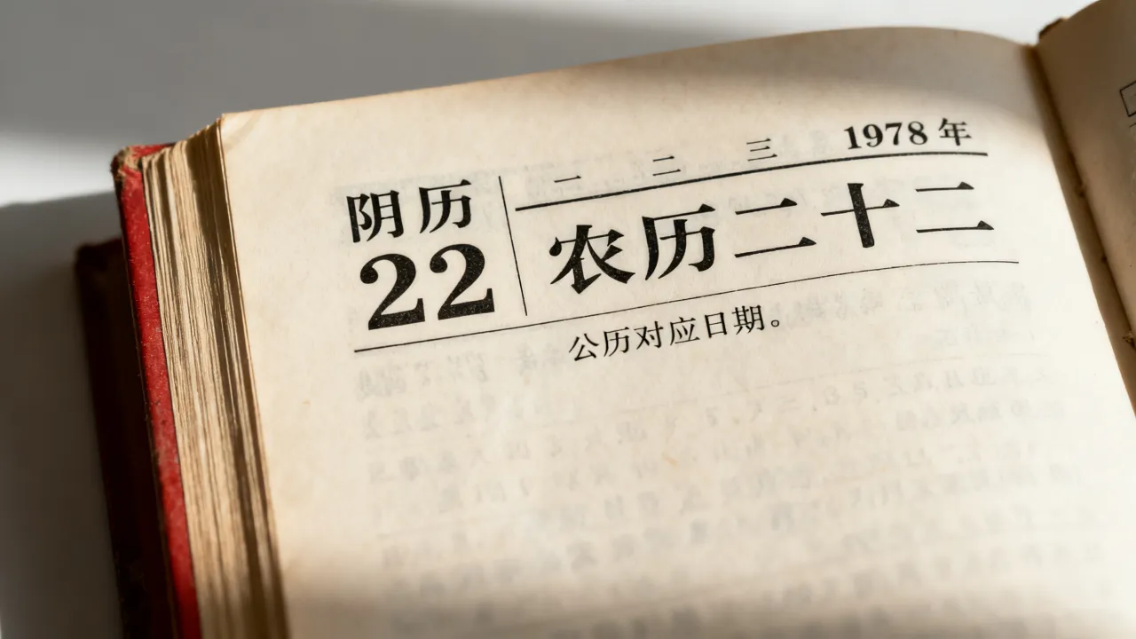 1978年阴历22是几月几号，农历二十二对应公历哪天？