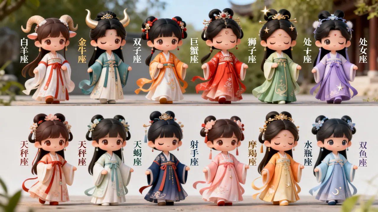 十二星座古装萌图谁最可爱？古装古风汉服萌图大全