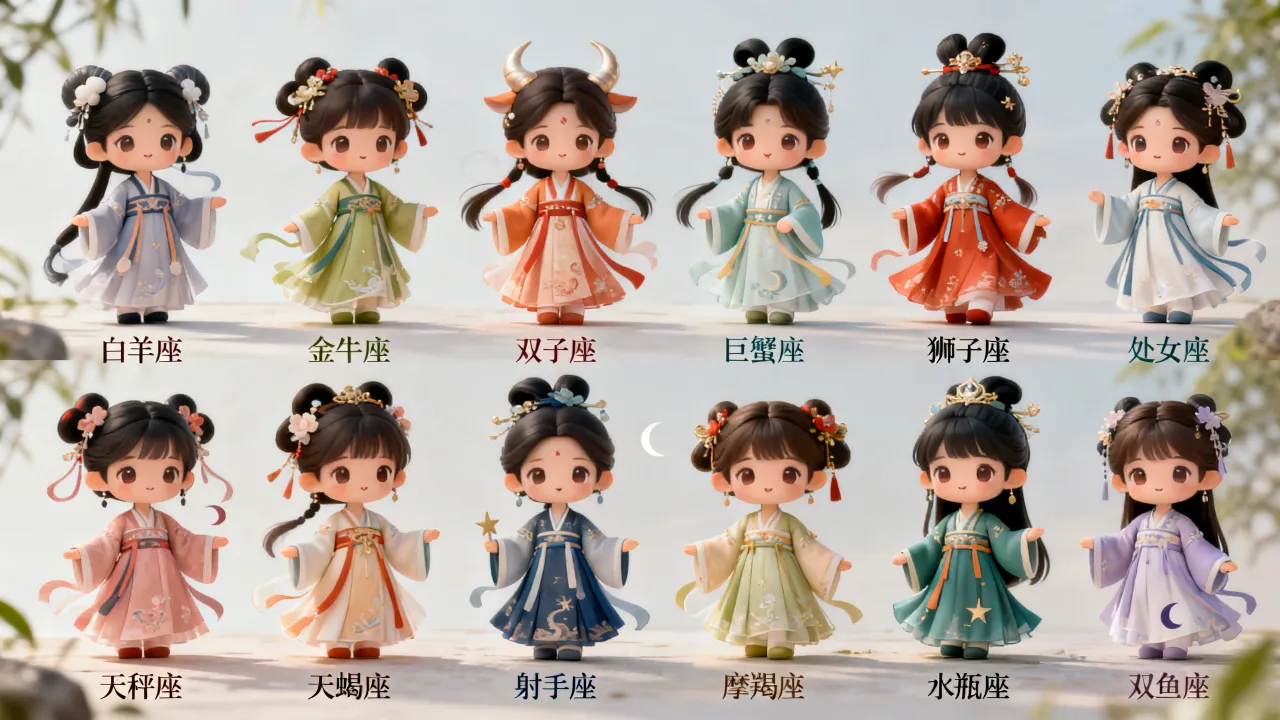 十二星座古装萌图谁最可爱？古装古风汉服萌图大全