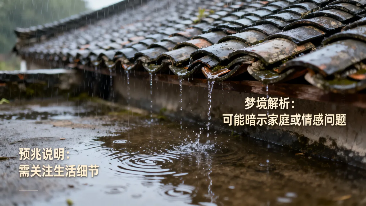 梦见瓦房漏雨有什么说法,做梦梦见瓦房漏雨是什么预兆 梦见瓦房漏雨有什么说法,做梦梦见瓦房漏雨是什么预兆