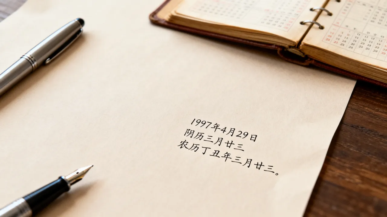 1997年4月29日阴历是几月几号，农历查询是什么日子？