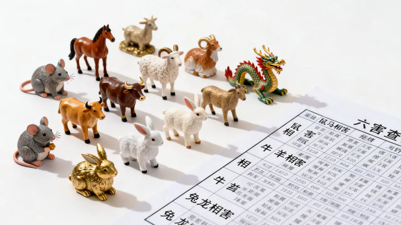 生肖六害是什么?生肖六害歌诀详解大全,六害查询表 生肖六害是什么?生肖六害歌诀详解大全,六害查询表