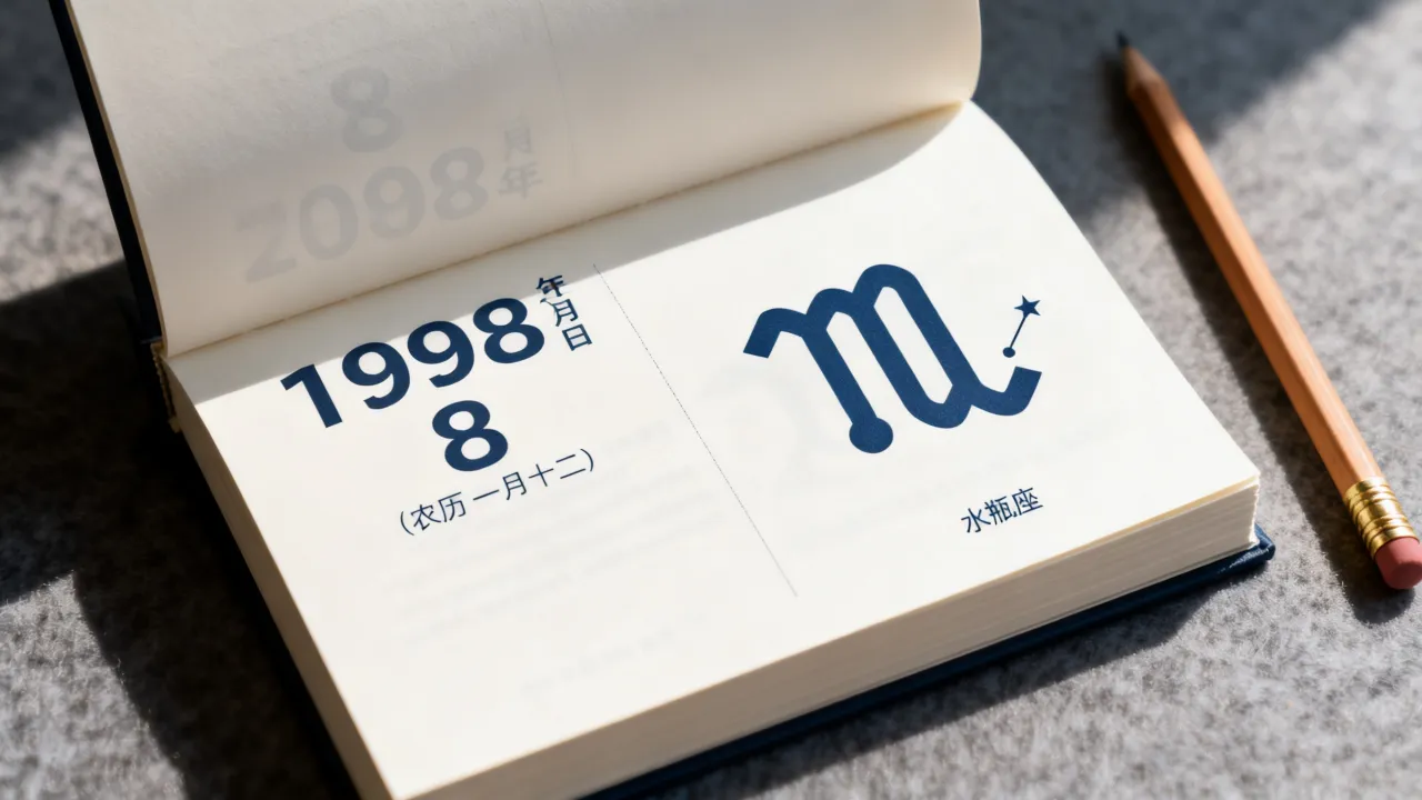 1998正月十二阴历是几月几日，是什么星座的