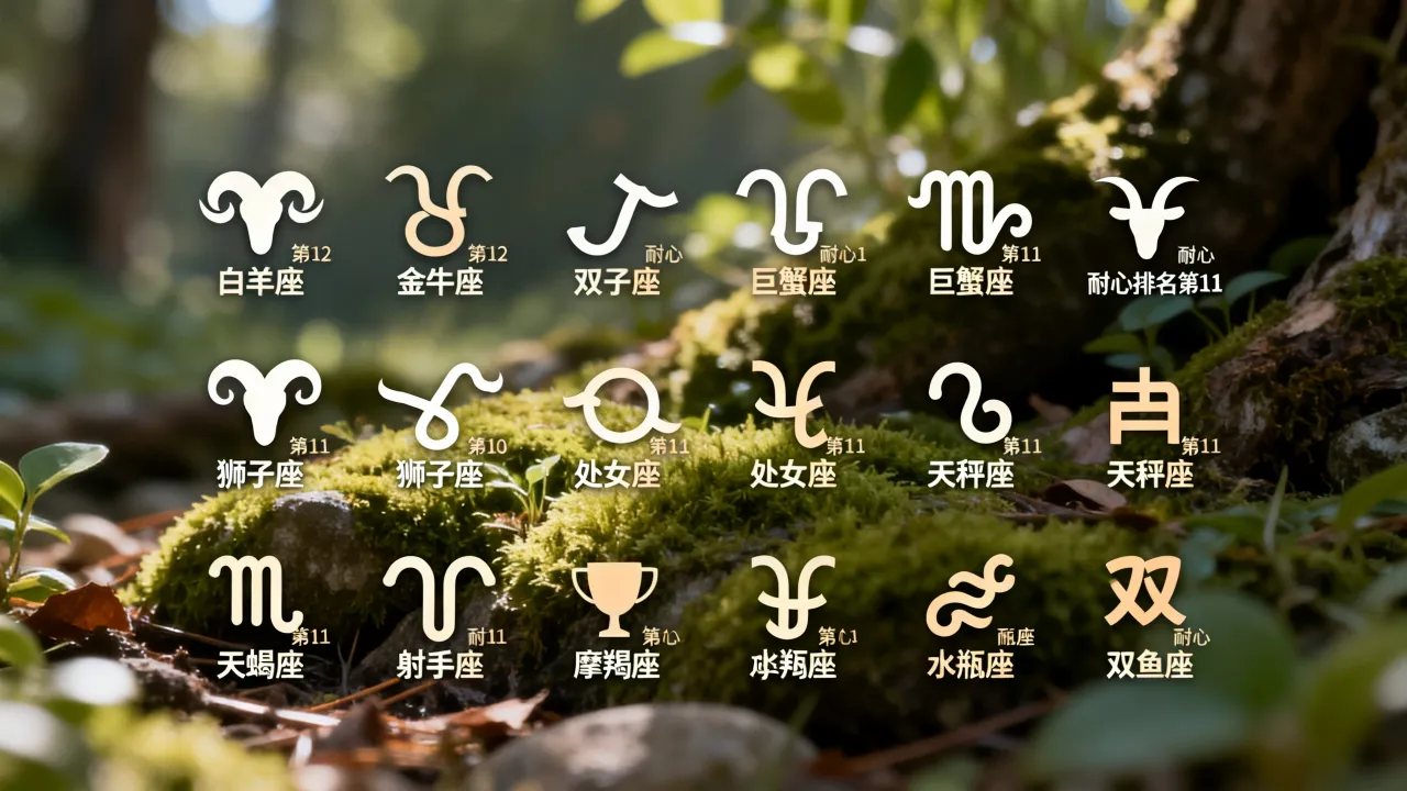 十二星座谁最有耐心?十二星座耐心排名谁最没耐心? 十二星座谁最有耐心?十二星座耐心排名谁最没耐心?
