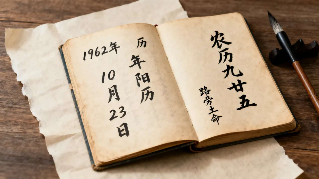 1962年阳历10月23日是农历几月几号,阴历九月廿五是什么命 1962年阳历10月23日是农历几月几号,阴历九月廿五是什么命