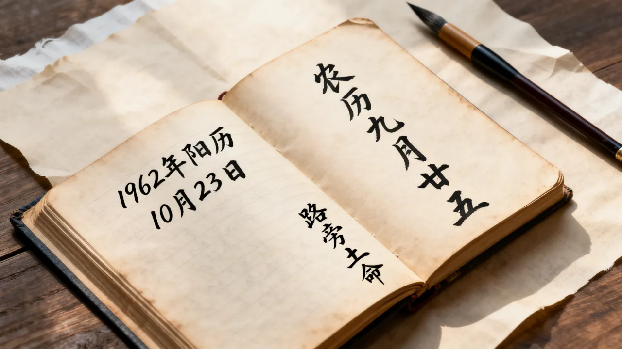 1962年阳历10月23日是农历几月几号,阴历九月廿五是什么命 1962年阳历10月23日是农历几月几号,阴历九月廿五是什么命