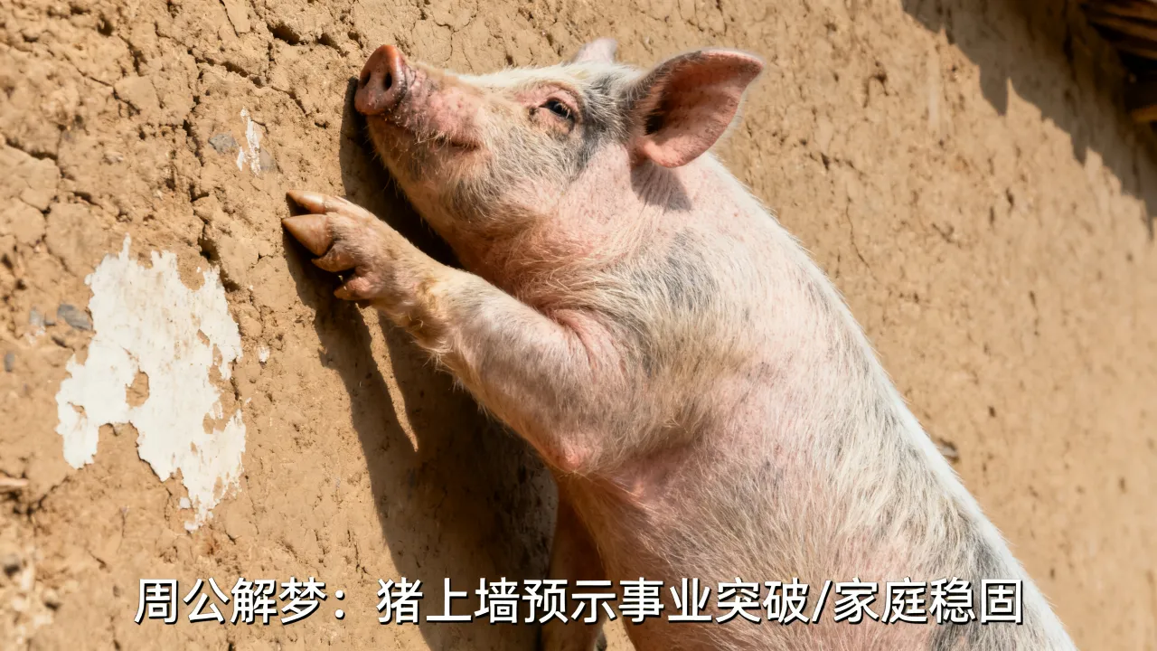 梦到了猪上墙有什么意义吗，周公解梦梦见猪上墙有什么征兆