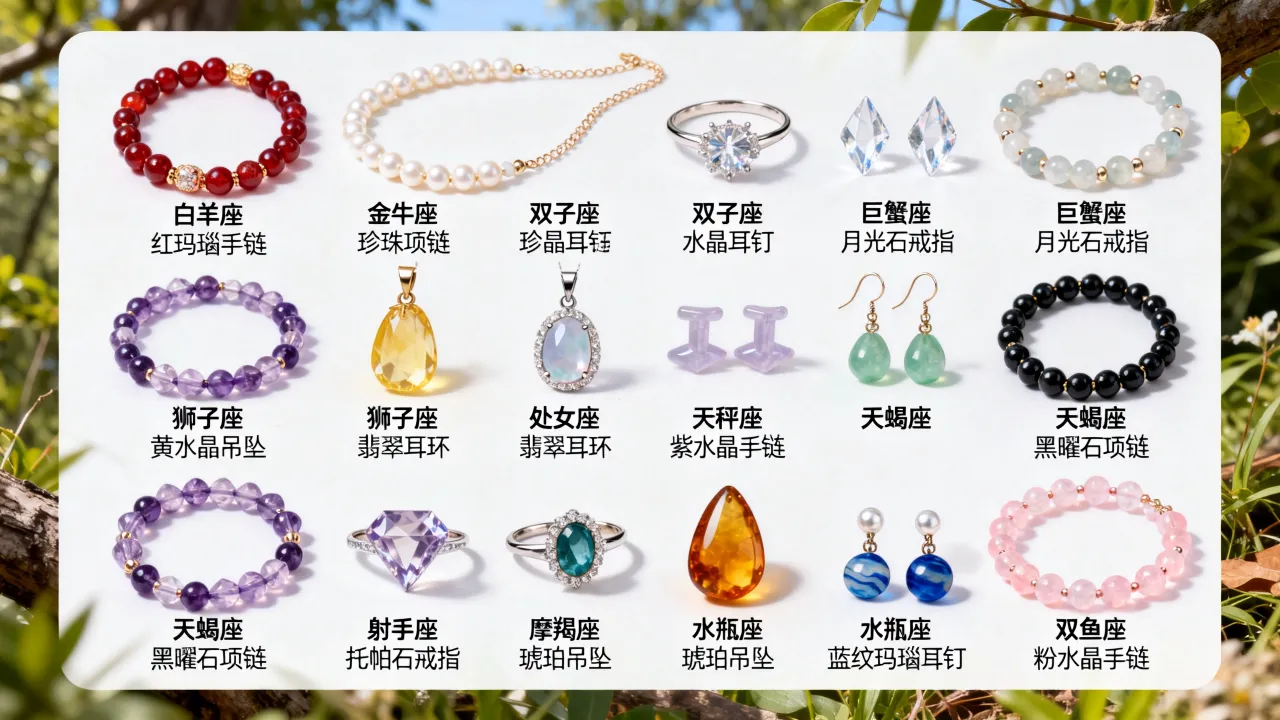 十二星座饰品哪个最旺运？十二星座戴什么首饰招桃花