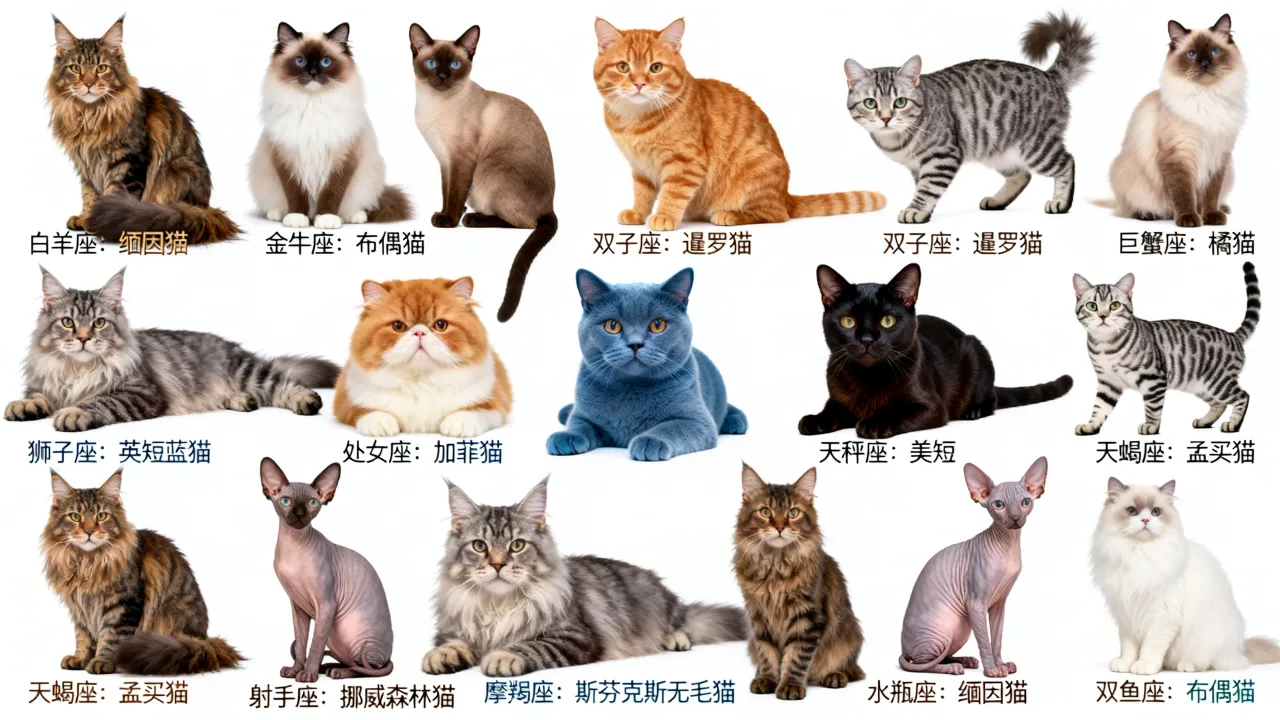 十二星座适合养什么宠物猫,你的星座命定猫咪是哪一只? 十二星座适合养什么宠物猫,你的星座命定猫咪是哪一只?