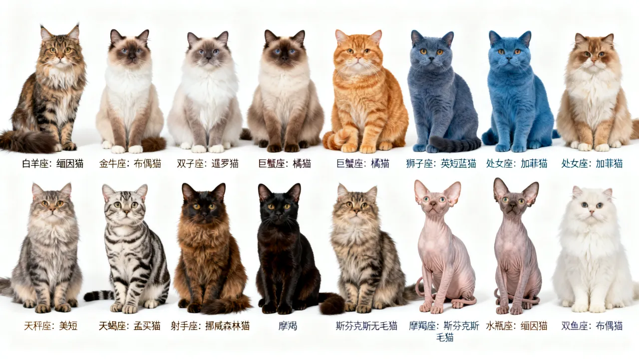 十二星座适合养什么宠物猫,你的星座命定猫咪是哪一只? 十二星座适合养什么宠物猫,你的星座命定猫咪是哪一只?