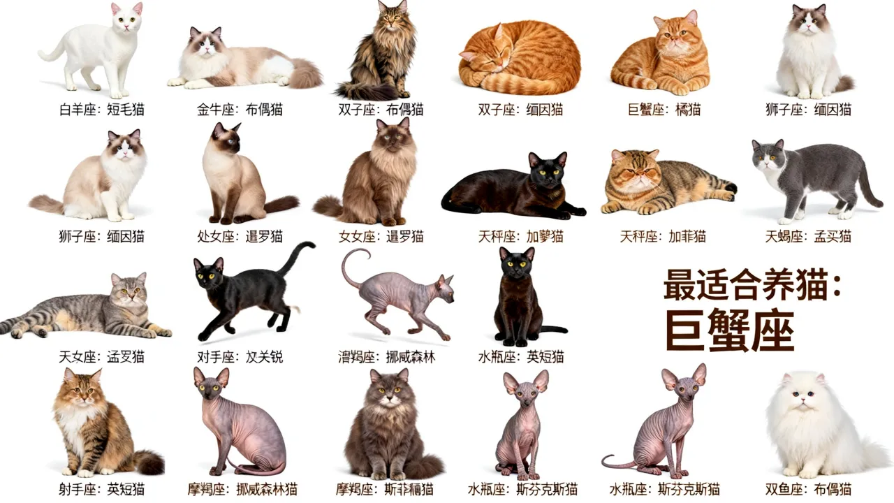 十二星座的宠物猫分别是什么,哪个星座最适合养猫? 十二星座的宠物猫分别是什么,哪个星座最适合养猫?