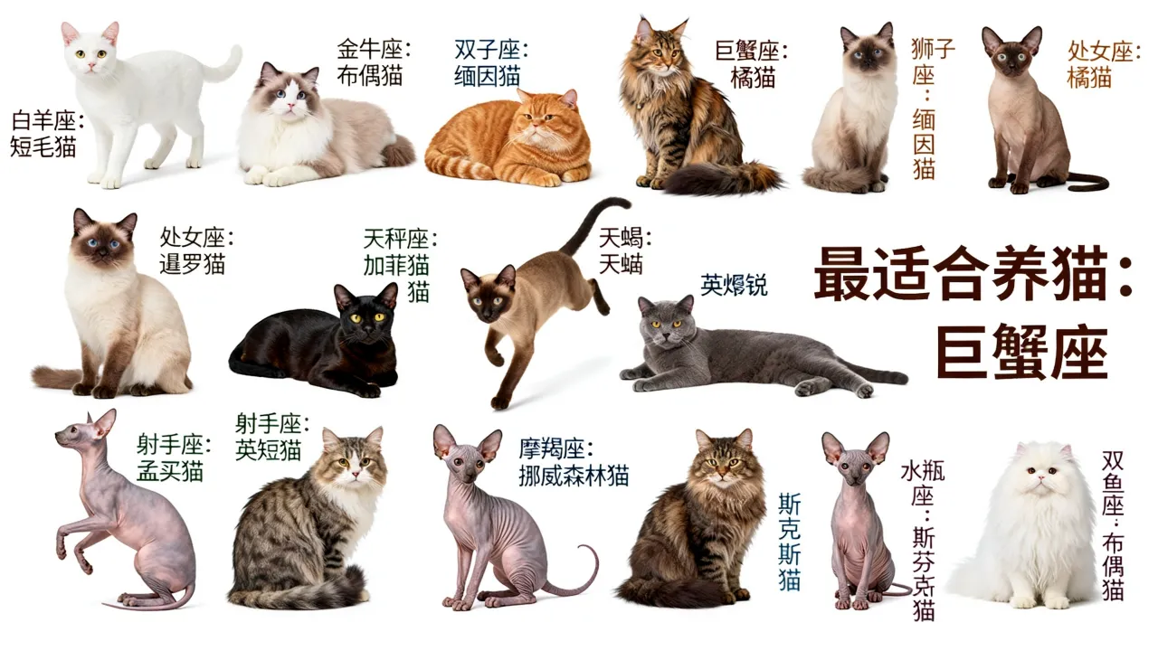 十二星座的宠物猫分别是什么,哪个星座最适合养猫? 十二星座的宠物猫分别是什么,哪个星座最适合养猫?