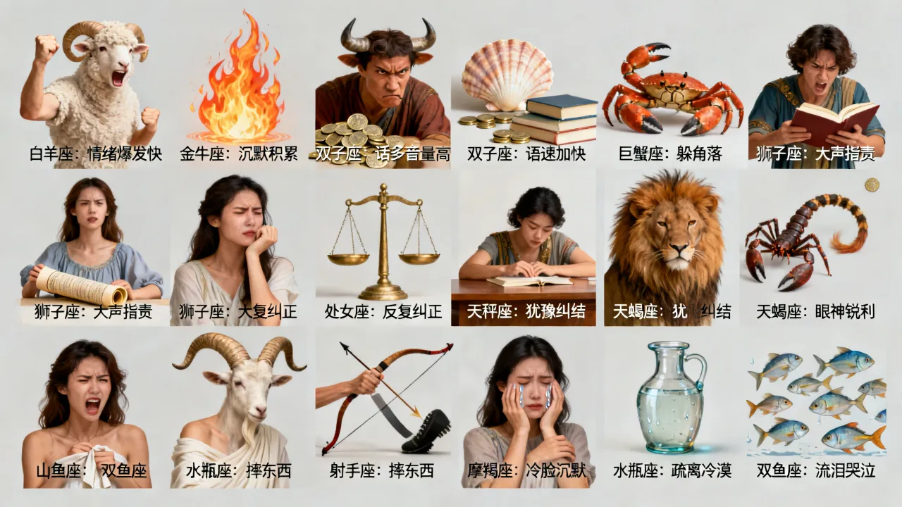 十二星座生气时有什么表现?各星座发怒前兆有哪些? 十二星座生气时有什么表现?各星座发怒前兆有哪些?